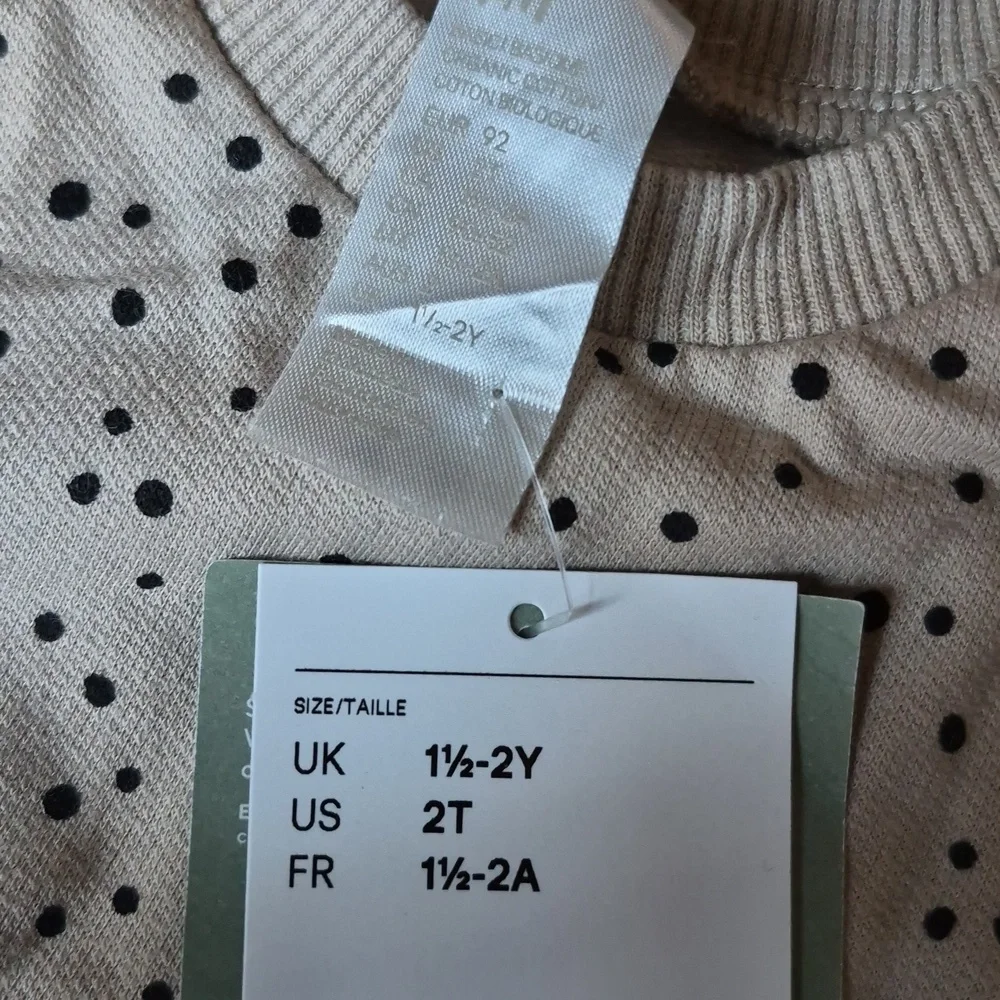 Organic cotton H&M Polka Dot Baby Outfit Set Knit 18-24 Month